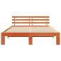 Preview: Bettrahmen Wachsbraun 160 x 200 cm Massives Kiefernholz