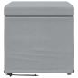 Preview: Hocker Hellgrau 41 x 41 x 40 cm Stoff und Pressholz