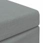 Preview: Hocker Hellgrau 41 x 41 x 40 cm Stoff und Pressholz