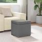 Preview: Hocker Dunkelgrau 41 x 41 x 40 cm Stoff und Pressholz