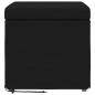 Preview: Hocker Schwarz 41 x 41 x 40 cm Stoff und Pressholz
