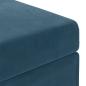Preview: Hocker Blau 41 x 41 x 40 cm Samt und Engineering Holz