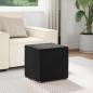 Preview: Hocker Schwarz 41 x 41 x 40 cm Samt und Engineering Holz