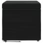 Preview: Hocker Schwarz 41 x 41 x 40 cm Samt und Engineering Holz