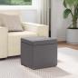 Preview: Hocker Grau 41 x 41 x 40 cm Kunstleder und Engineering Holz