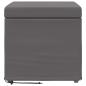 Preview: Hocker Grau 41 x 41 x 40 cm Kunstleder und Engineering Holz