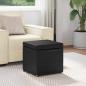 Preview: Hocker Schwarz 41 x 41 x 40 cm Kunstleder und Engineering Holz