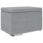 Preview: Hocker Hellgrau 61 x 41 x 40 cm Stoff und Pressholz