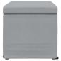 Preview: Hocker Hellgrau 61 x 41 x 40 cm Stoff und Pressholz