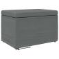 Preview: Hocker Dunkelgrau 61 x 41 x 40 cm Stoff und Pressholz