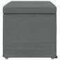Preview: Hocker Dunkelgrau 61 x 41 x 40 cm Stoff und Pressholz