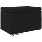 Preview: Hocker Schwarz 61 x 41 x 40 cm Stoff und Pressholz