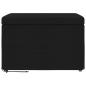 Preview: Hocker Schwarz 61 x 41 x 40 cm Stoff und Pressholz