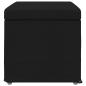 Preview: Hocker Schwarz 61 x 41 x 40 cm Stoff und Pressholz