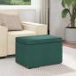 Preview: Hocker Dunkelgrün 61 x 41 x 40 cm Stoff und Pressholz