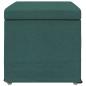 Preview: Hocker Dunkelgrün 61 x 41 x 40 cm Stoff und Pressholz
