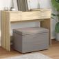 Preview: ARDEBO.de - Hocker Taupe 61 x 41 x 40 cm Stoff und Pressholz