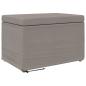 Preview: Hocker Taupe 61 x 41 x 40 cm Stoff und Pressholz