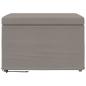 Preview: Hocker Taupe 61 x 41 x 40 cm Stoff und Pressholz