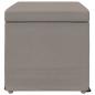 Preview: Hocker Taupe 61 x 41 x 40 cm Stoff und Pressholz