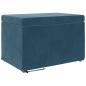 Preview: Hocker Blau 61 x 41 x 40 cm Samt und Engineering Holz