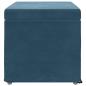 Preview: Hocker Blau 61 x 41 x 40 cm Samt und Engineering Holz