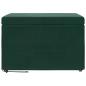 Preview: Hocker Dunkelgr?n 61 x 41 x 40 cm Samt und Engineering Holz