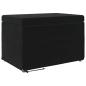 Preview: Hocker Schwarz 61 x 41 x 40 cm Samt und Engineering Holz