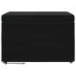 Preview: Hocker Schwarz 61 x 41 x 40 cm Samt und Engineering Holz