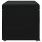 Preview: Hocker Schwarz 61 x 41 x 40 cm Samt und Engineering Holz