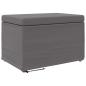 Preview: Hocker Grau 61 x 41 x 40 cm Kunstleder und Engineering Holz