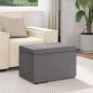 Preview: Hocker Grau 61 x 41 x 40 cm Kunstleder und Engineering Holz
