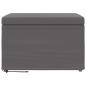 Preview: Hocker Grau 61 x 41 x 40 cm Kunstleder und Engineering Holz