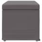 Preview: Hocker Grau 61 x 41 x 40 cm Kunstleder und Engineering Holz