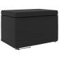 Preview: Hocker Schwarz 61 x 41 x 40 cm Kunstleder und Engineering Holz