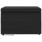 Preview: Hocker Schwarz 61 x 41 x 40 cm Kunstleder und Engineering Holz