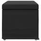 Preview: Hocker Schwarz 61 x 41 x 40 cm Kunstleder und Engineering Holz