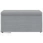 Preview: Hocker Hellgrau 81 x 41 x 40 cm Stoff und Pressholz