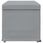 Preview: Hocker Hellgrau 81 x 41 x 40 cm Stoff und Pressholz