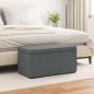 Preview: ARDEBO.de - Hocker Dunkelgrau 81 x 41 x 40 cm Stoff und Pressholz