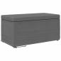Preview: Hocker Dunkelgrau 81 x 41 x 40 cm Stoff und Pressholz