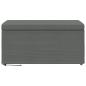 Preview: Hocker Dunkelgrau 81 x 41 x 40 cm Stoff und Pressholz