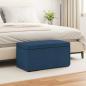 Preview: ARDEBO.de - Hocker Blau 81 x 41 x 40 cm Stoff und Pressholz
