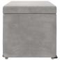 Preview: Hocker Hellgrau 81 x 41 x 40 cm Samt und Engineering Holz
