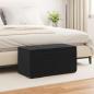 Preview: ARDEBO.de - Hocker Schwarz 81 x 41 x 40 cm Samt und Engineering Holz