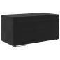 Preview: Hocker Schwarz 81 x 41 x 40 cm Samt und Engineering Holz