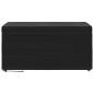 Preview: Hocker Schwarz 81 x 41 x 40 cm Samt und Engineering Holz