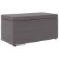 Preview: Hocker Grau 81 x 41 x 40 cm Kunstleder und Engineering Holz
