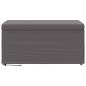 Preview: Hocker Grau 81 x 41 x 40 cm Kunstleder und Engineering Holz