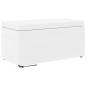 Preview: Hocker Wei? 81 x 41 x 40 cm Kunstleder und Engineering Holz